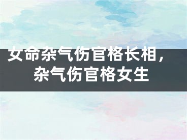 女命杂气伤官格长相,杂气伤官格女生
