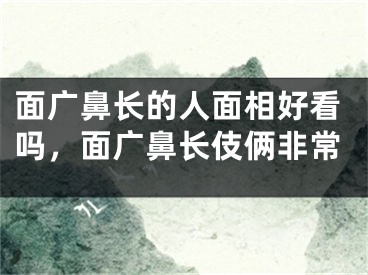 面广鼻长的人面相好看吗，面广鼻长伎俩非常