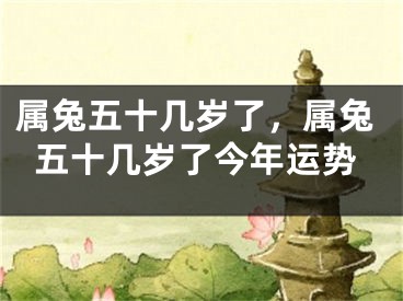 属兔五十几岁了，属兔五十几岁了今年运势