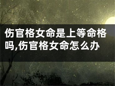 伤官格女命是上等命格吗,伤官格女命怎么办