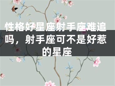 性格好星座射手座难追吗，射手座可不是好惹的星座