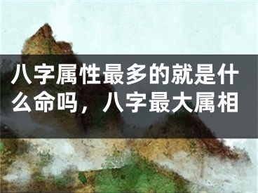 八字属性最多的就是什么命吗，八字最大属相