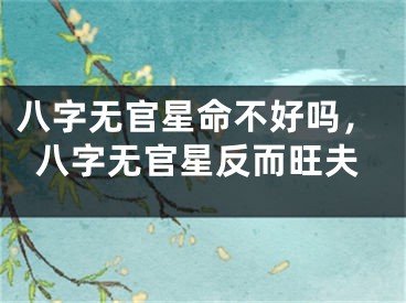 八字无官星命不好吗，八字无官星反而旺夫