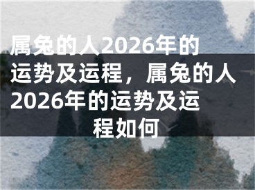 属兔的人2026年的运势及运程，属兔的人2026年的运势及运程如何