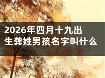 2026年四月十九出生龚姓男孩名字叫什么