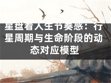 星盘看人生节奏感：行星周期与生命阶段的动态对应模型