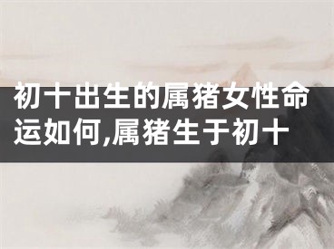 初十出生的属猪女性命运如何,属猪生于初十
