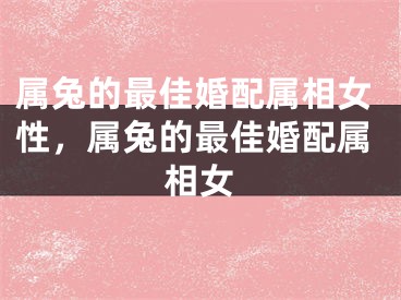 属兔的最佳婚配属相女性，属兔的最佳婚配属相女