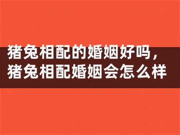 猪兔相配的婚姻好吗，猪兔相配婚姻会怎么样