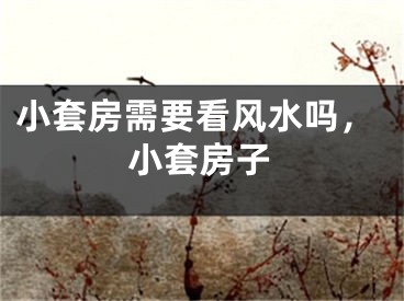 小套房需要看风水吗，小套房子