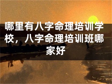 哪里有八字命理培训学校，八字命理培训班哪家好
