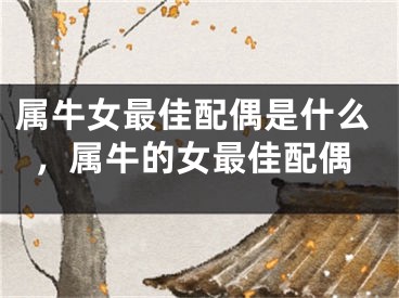 属牛女最佳配偶是什么，属牛的女最佳配偶