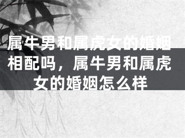 属牛男和属虎女的婚姻相配吗,属牛男和属虎女的婚姻怎么样