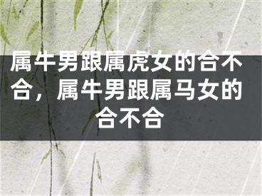 属牛男跟属虎女的合不合，属牛男跟属马女的合不合