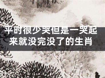 平时很少哭但是一哭起来就没完没了的生肖