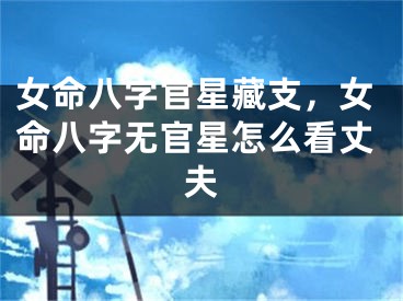 女命八字官星藏支,女命八字无官星怎么看丈夫