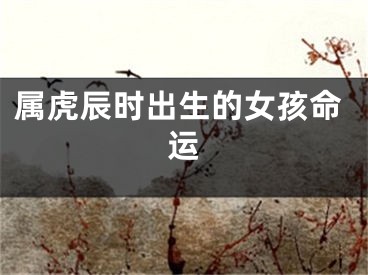 属虎辰时出生的女孩命运
