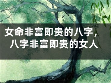 女命非富即贵的八字，八字非富即贵的女人