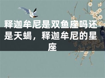 释迦牟尼是双鱼座吗还是天蝎，释迦牟尼的星座