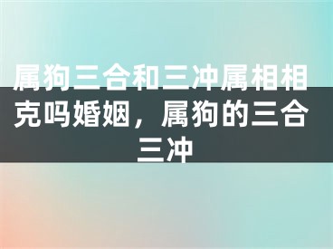 属狗三合和三冲属相相克吗婚姻，属狗的三合三冲