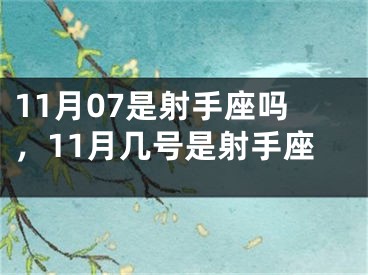 11月07是射手座吗，11月几号是射手座