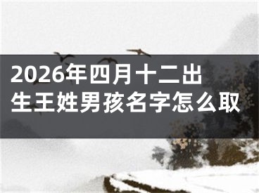 2026年四月十二出生王姓男孩名字怎么取
