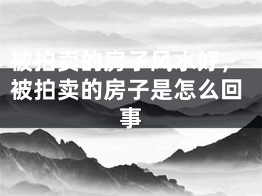 被拍卖的房子风水好，被拍卖的房子是怎么回事