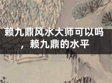 赖九鼎风水大师可以吗，赖九鼎的水平