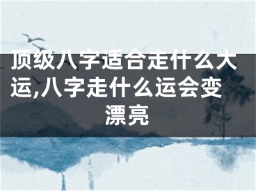 顶级八字适合走什么大运,八字走什么运会变漂亮
