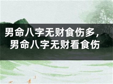 男命八字无财食伤多，男命八字无财看食伤