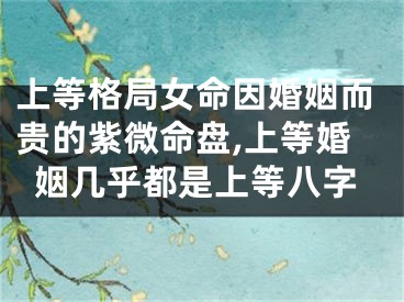 上等格局女命因婚姻而贵的紫微命盘,上等婚姻几乎都是上等八字