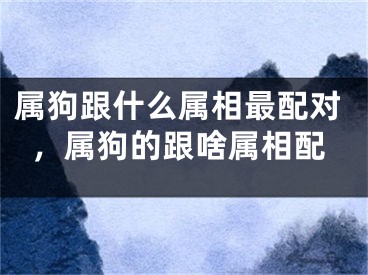 属狗跟什么属相最配对，属狗的跟啥属相配