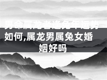 男命属龙者逢兔年运势如何,属龙男属兔女婚姻好吗