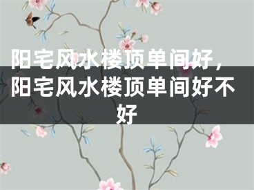 阳宅风水楼顶单间好，阳宅风水楼顶单间好不好