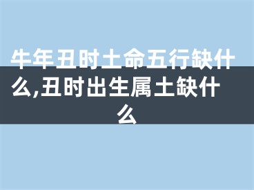 牛年丑时土命五行缺什么,丑时出生属土缺什么
