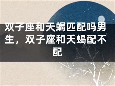 双子座和天蝎匹配吗男生，双子座和天蝎配不配