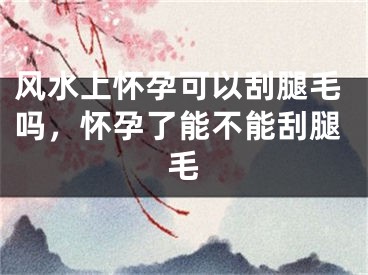 风水上怀孕可以刮腿毛吗，怀孕了能不能刮腿毛