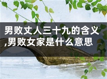 男败丈人三十九的含义,男败女家是什么意思