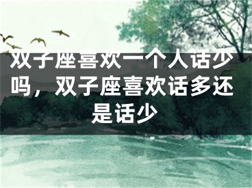 双子座喜欢一个人话少吗，双子座喜欢话多还是话少