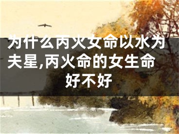 为什么丙火女命以水为夫星,丙火命的女生命好不好