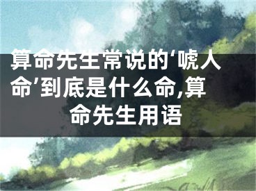 算命先生常说的‘唬人命’到底是什么命,算命先生用语