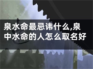 泉水命最忌讳什么,泉中水命的人怎么取名好