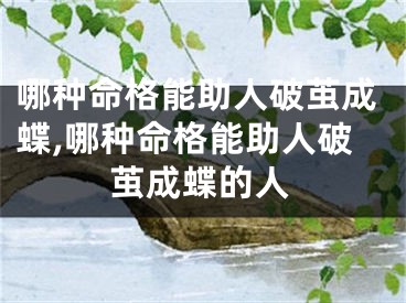 哪种命格能助人破茧成蝶,哪种命格能助人破茧成蝶的人