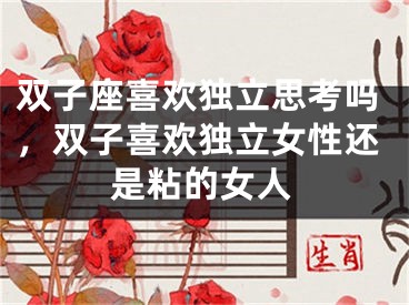 双子座喜欢独立思考吗，双子喜欢独立女性还是粘的女人