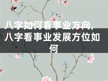 八字如何看事业方向,八字看事业发展方位如何