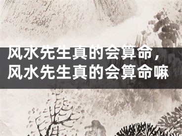 风水先生真的会算命，风水先生真的会算命嘛