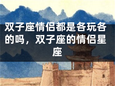 双子座情侣都是各玩各的吗，双子座的情侣星座