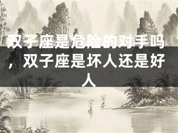双子座是危险的对手吗，双子座是坏人还是好人