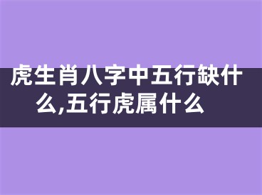 虎生肖八字中五行缺什么,五行虎属什么