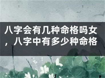 八字会有几种命格吗女，八字中有多少种命格